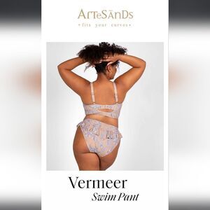 Artesands Vilvaldi's Verse Vermeer Frill Swim Pant Paisley Size US 10 NWT